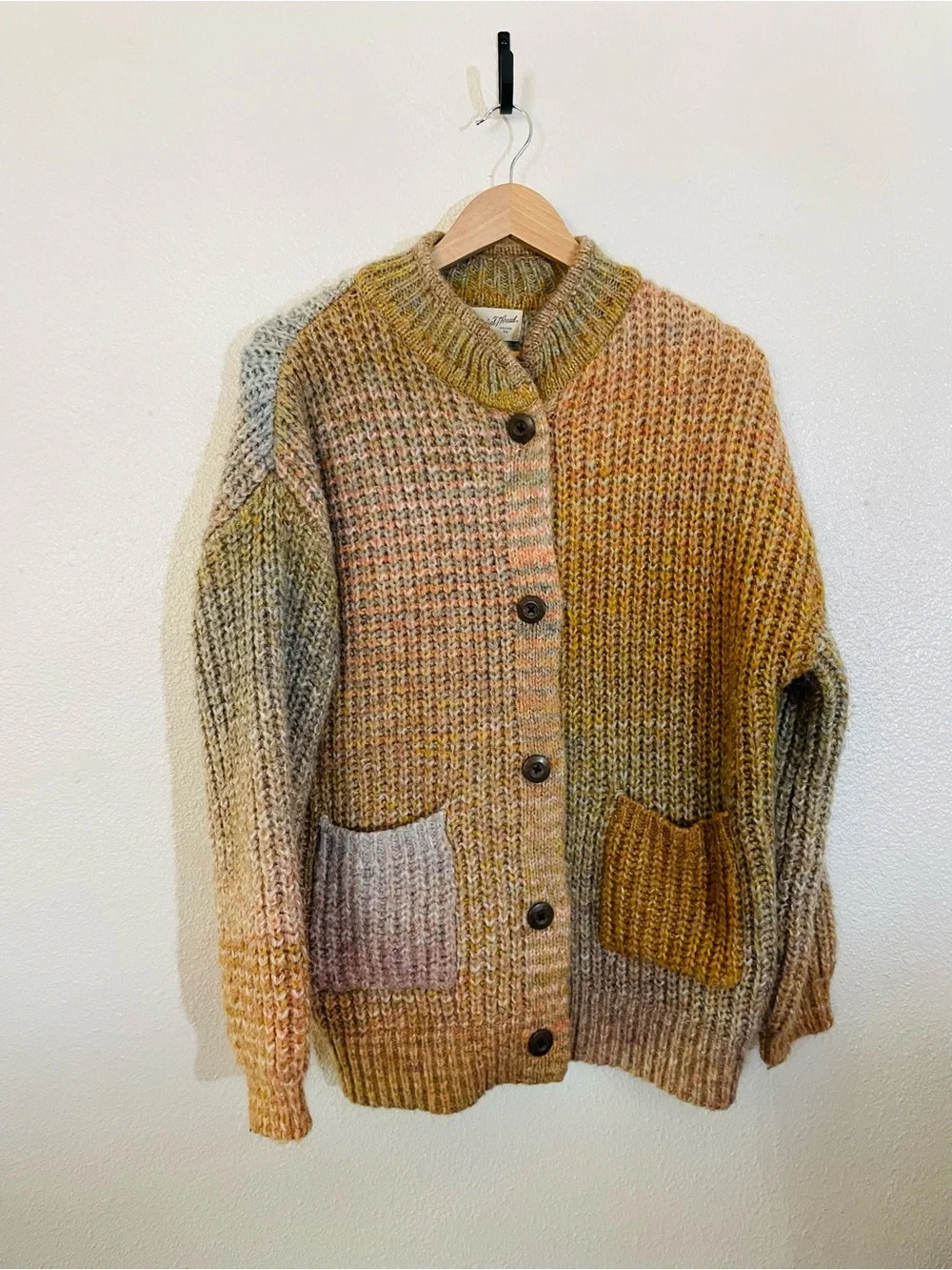 Universal Thread Multicolor Marled Knit Sweater Earth Tones Cozy Oversized Small